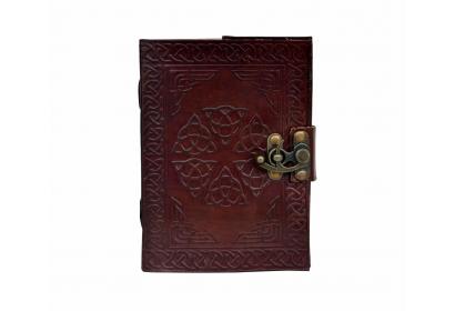 Celtic Shadow Tooled Hamsa Hand Leather Embossed Journal dairy 